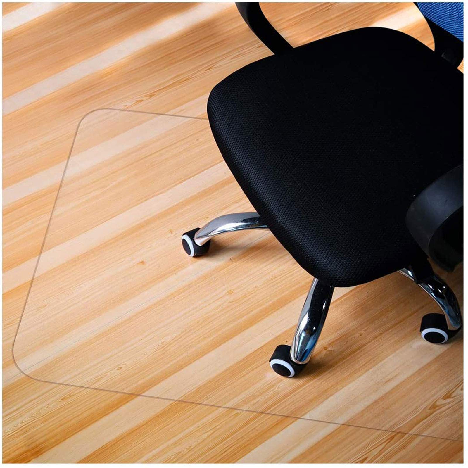 Bodenschutzmatte Transparent, 0.5mm Transparente Hochglanz Schutzfolie, Tischdecke Tischfolie Schutzfolie, für Harte Böden Eco-Friendly Series Stuhl Bodenschutz(0.5mm120x150cm/47.24x59.06in)