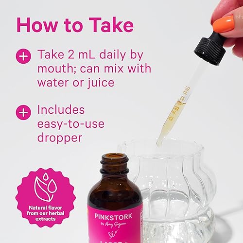 Miniatura 3 de Pink Stork Suave tintura de preparación para el parto y el parto, hoja de frambuesa roja, manzanilla, jengibre y 8 hierbas, embarazo tercer