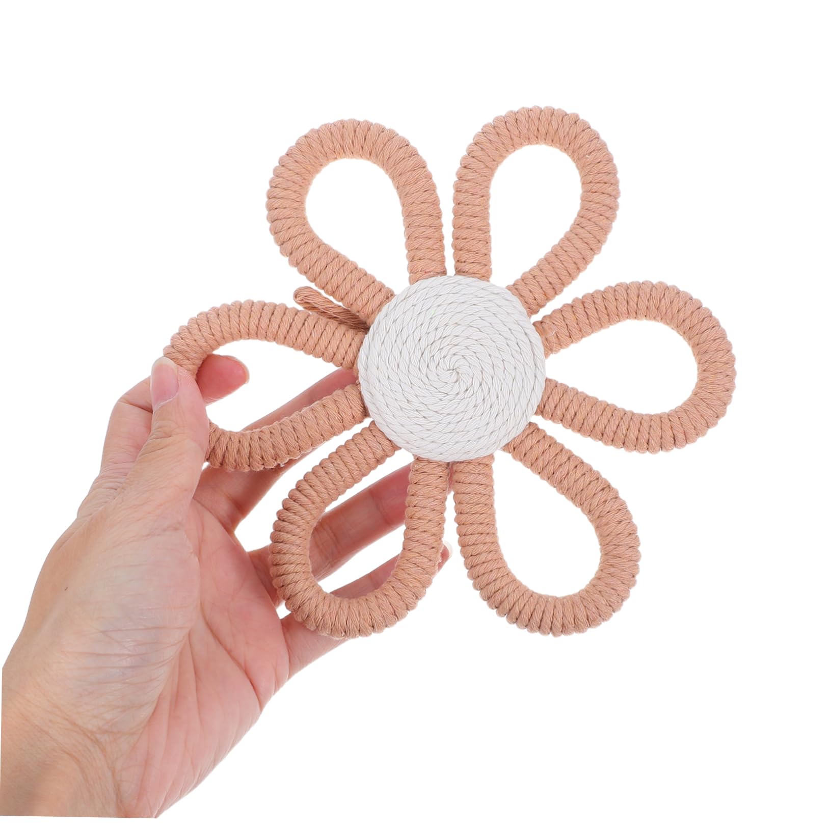 SOIMISS 6 Pièces Décoration Murale Fleurs Tissées pour Chambre Ornements Macramé pour Décor de Accessoires Fleurs Artisanales
