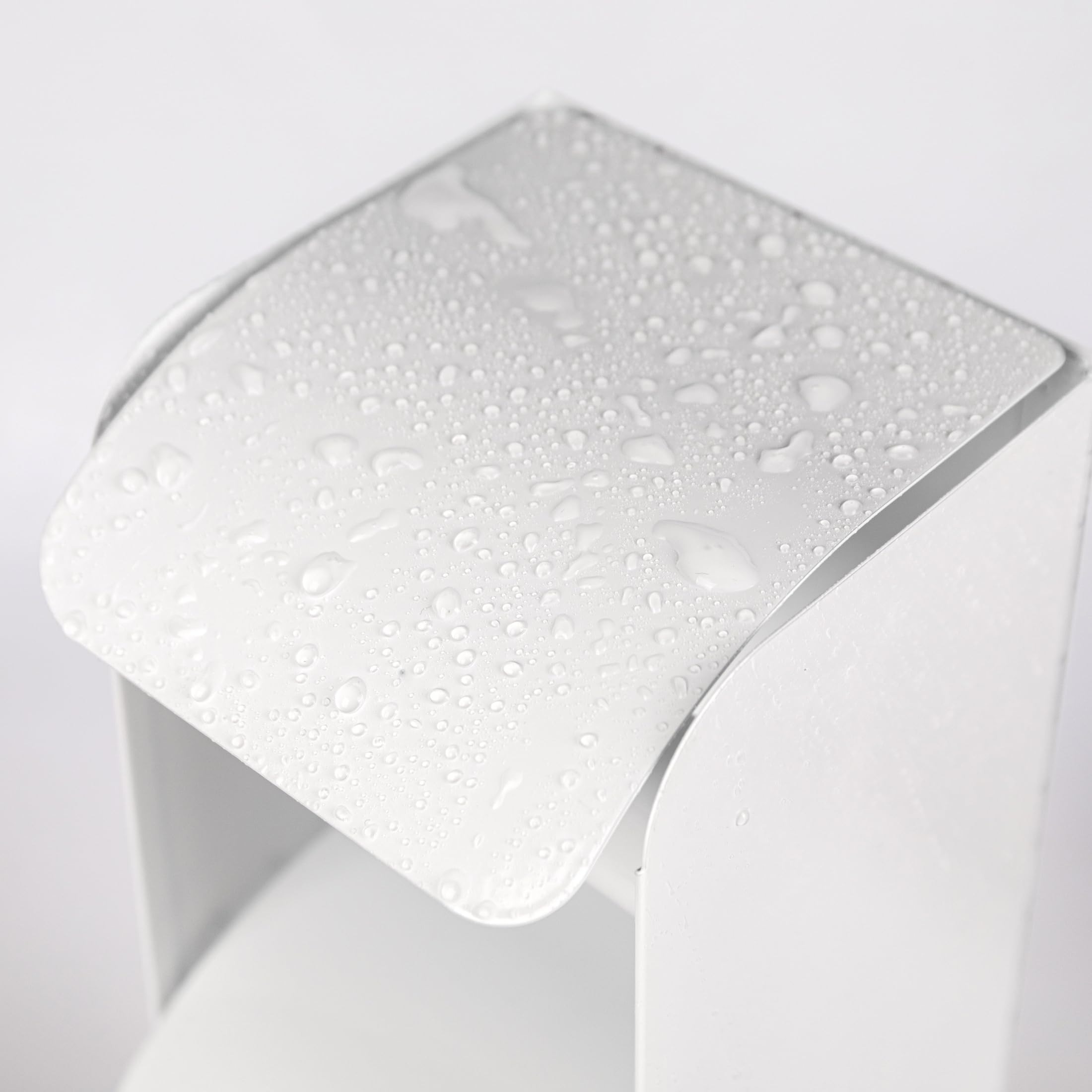 Dispensador comercial de papel higiénico de acero inoxidable, soporte para 3 rollos con cerradura, montaje en pared, opción de rollo doble, color blanco