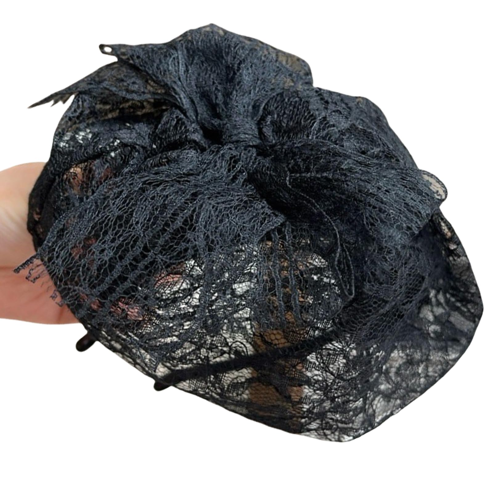Fentency Elegant Lace Bows Hat With Hairband For Women Vintage Styles Headwear Headpieces Headband For Parties And Weddings