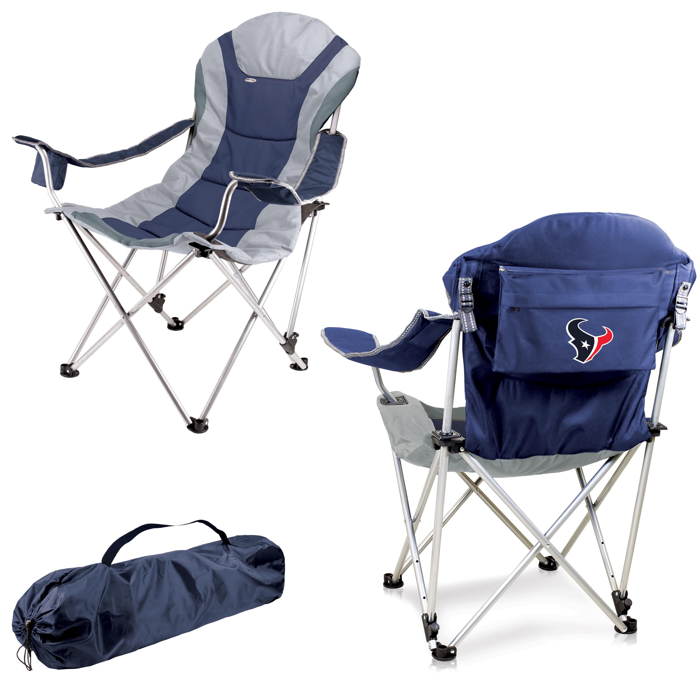 Picnic TIME NFL Unisex-Adult NFL Reclining Camp Chair, Beach Chair for Adults, Sports Chair with Carry Bag