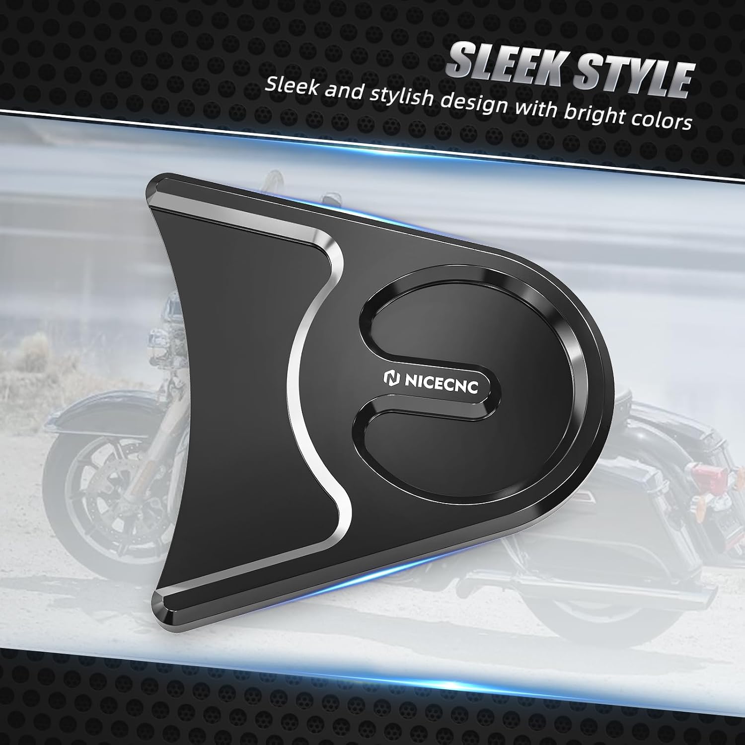 NICECNC Timer Cover Cap Black Aluminum Compatible with Harley Sportster S RH1250S 2021-2024, Pan America 1250 RA1250 2021-2024, Nightster RH975 2023-2024, Replacement for 25701449