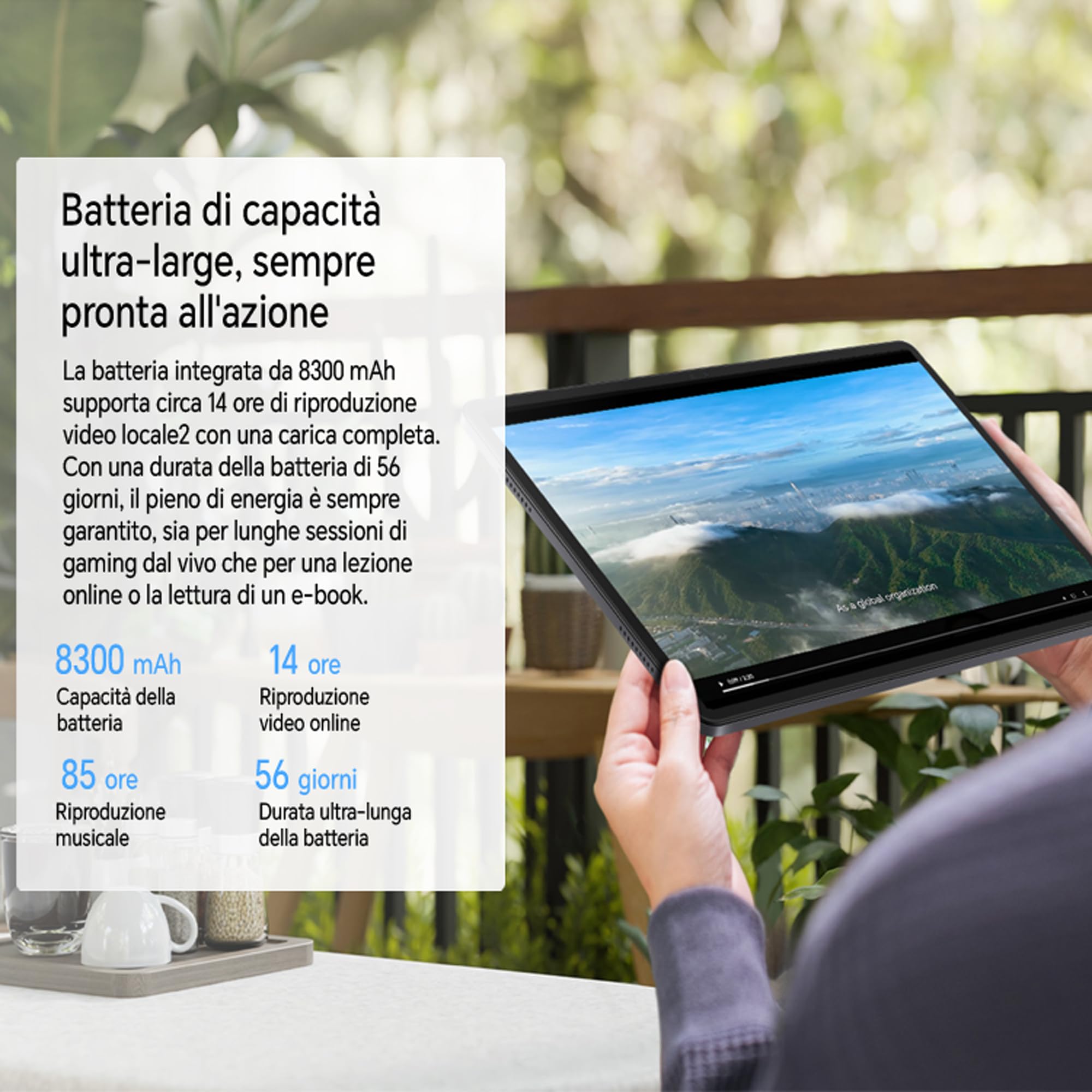 HONOR Pad X8a Wi-Fi Versione 4GB RAM/128GB ROM, 8300mAh, 11 Pollici 90Hz Eye Protection Display Tablet,4 Altoparlanti, Android 14, Space Gray