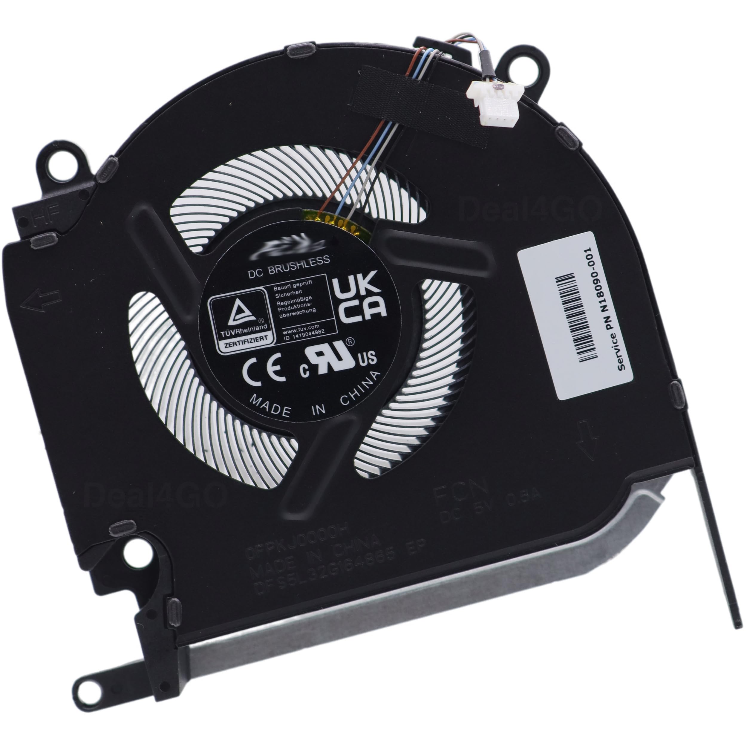 Deal4GO 60W 5V CPU Cooling Fan N18090-001 Replacement for HP Omen 16-K 16-N 16T-K000 16Z-N000 16-K0013DX w/RTX 3050