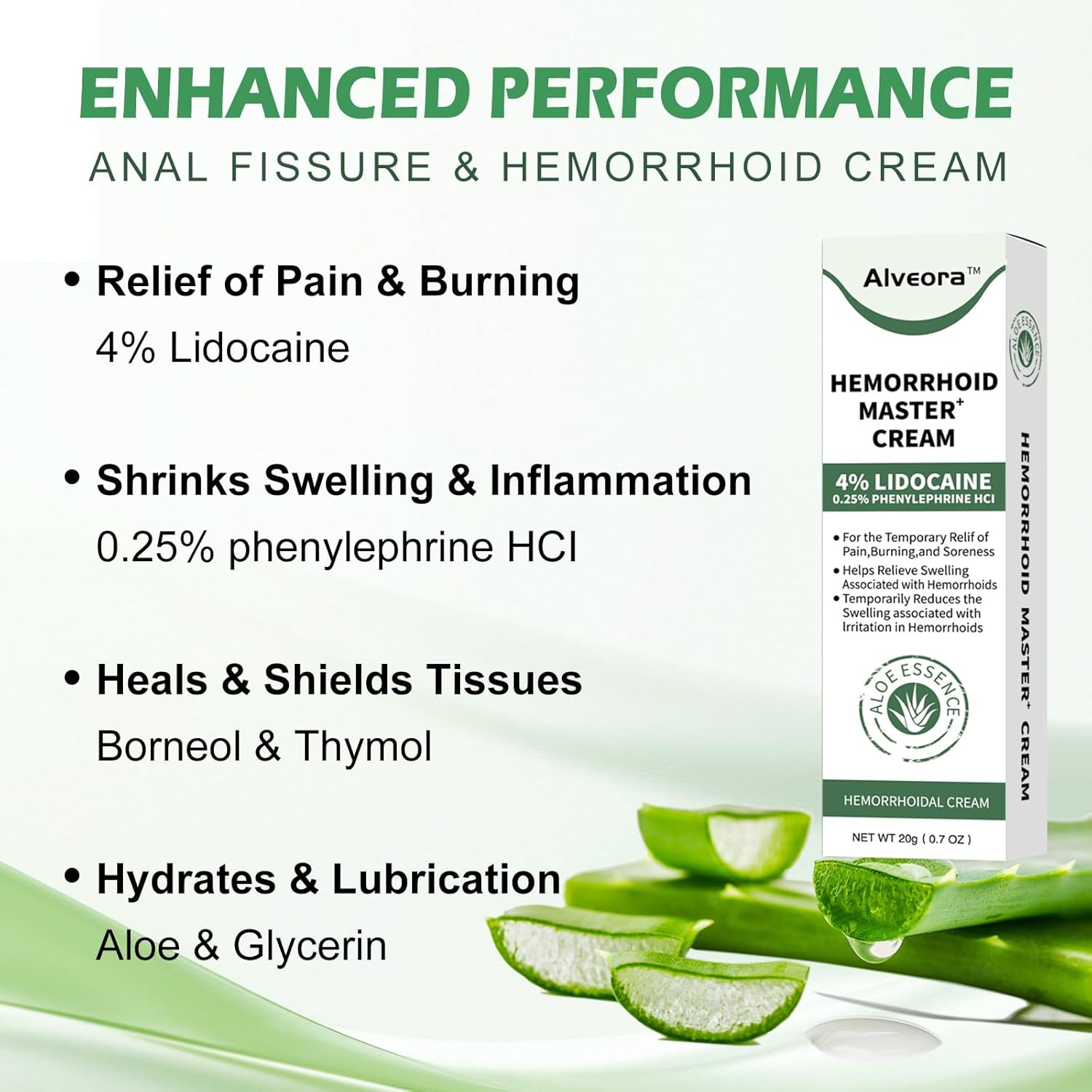 Hemorrhoid & Fissure Ointment, Hemorrhoid Treatment and Hemorrhoid Cream with Lidocaine 4% and Phenylephrine HCI for Fast Relief of Pain, Swelling, Itching, Burning, Hemorrhoidal treatment, 2 Pack-B image 5 of 8 B0F8Q676CJ