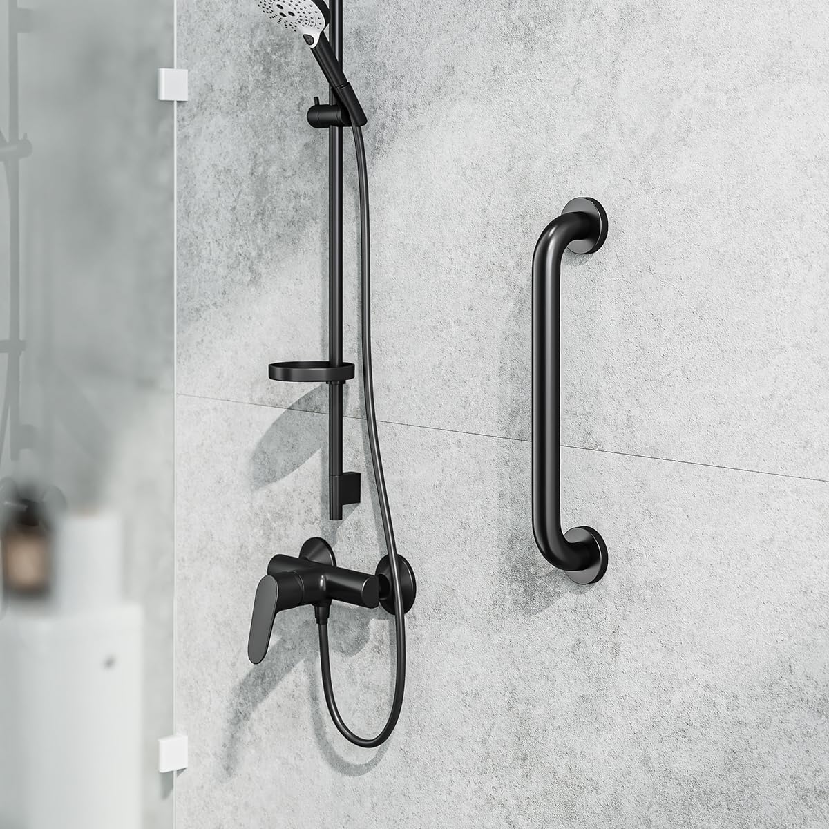16 Inch Stainless Steel Bathroom Safety Grab Bars, Set of 2