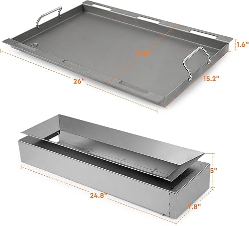 Miniatura 3 de Stanbroil Plancha plana con kit de colector, inserto de parrilla para Masterbuilt Gravity Series 1050 Digital Charcoal Grill and Smoker Combo