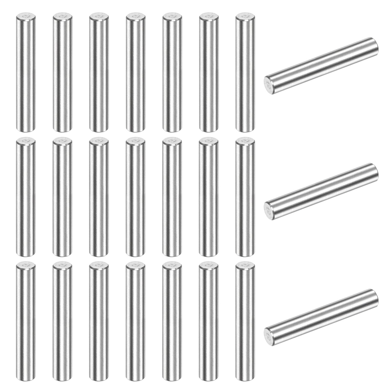 M METERXITY 30-Pack 5 x 30mm Dowel Pin, 304 Stainless Steel Support Pin Fastener Elements for Metal Devices/Wooden Projects