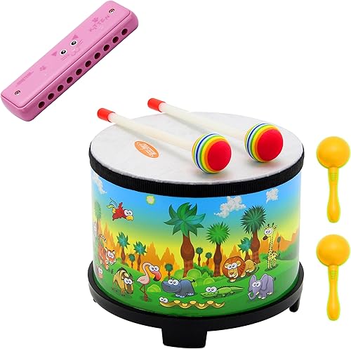 Instrumento de madera y color azul armónica para niños pequeños, niños y niñas, regalo de cumpleaños de Navidad