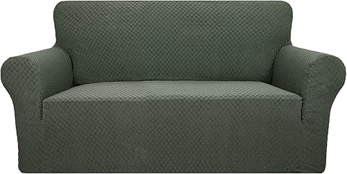 YEMYHOM - Funda elástica protectora con diseño jacquard para sofá de 2 cojines, antideslizante, a prueba de mascotas, perros y gatos (sofá biplaza,