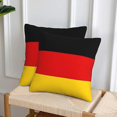 Miniatura 5 de Juego de 2 fundas de almohada de bandera alemana suaves con cremallera, fundas de almohada tamaño estándar, fundas de almohada para decoración del