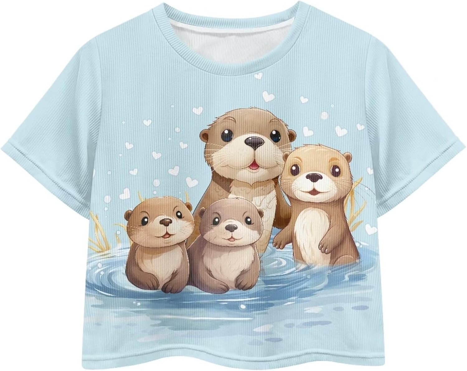 Tongluoye Crop Tops for Girls Summer Shirts for Teen Girls 2XS-L Short Sleeve Top