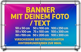 Banner Personalisierbar mit Foto/Logo/Text Geburtstagsbanner Innen- und Außenbereich Groß XXL Festivalveranstaltung Flagge Format