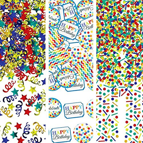 Amscan Blue Sparkle Party Konfetti – Glitzerndes Happy Birthday Konfetti Für Jede Feier