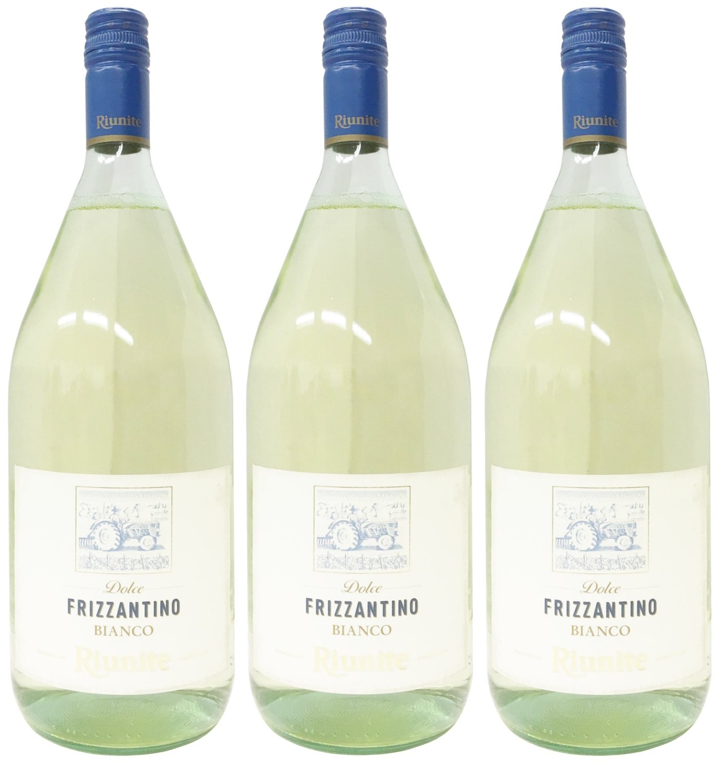 3 X Frizzantino bianco Cantine Riunite 1,5 L Perlwein weiß süß 7,5% Vol.