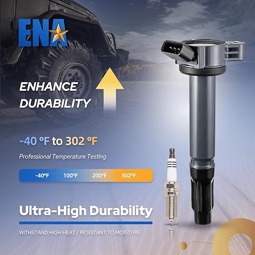 Miniatura 3 de ENA Juego de 6 bobinas de encendido y bujía de platino compatibles con Toyota Lexus Avalon Camry Rav4 Sienna Highlander IS350 ES350 2.7L 3.5L 4.0L
