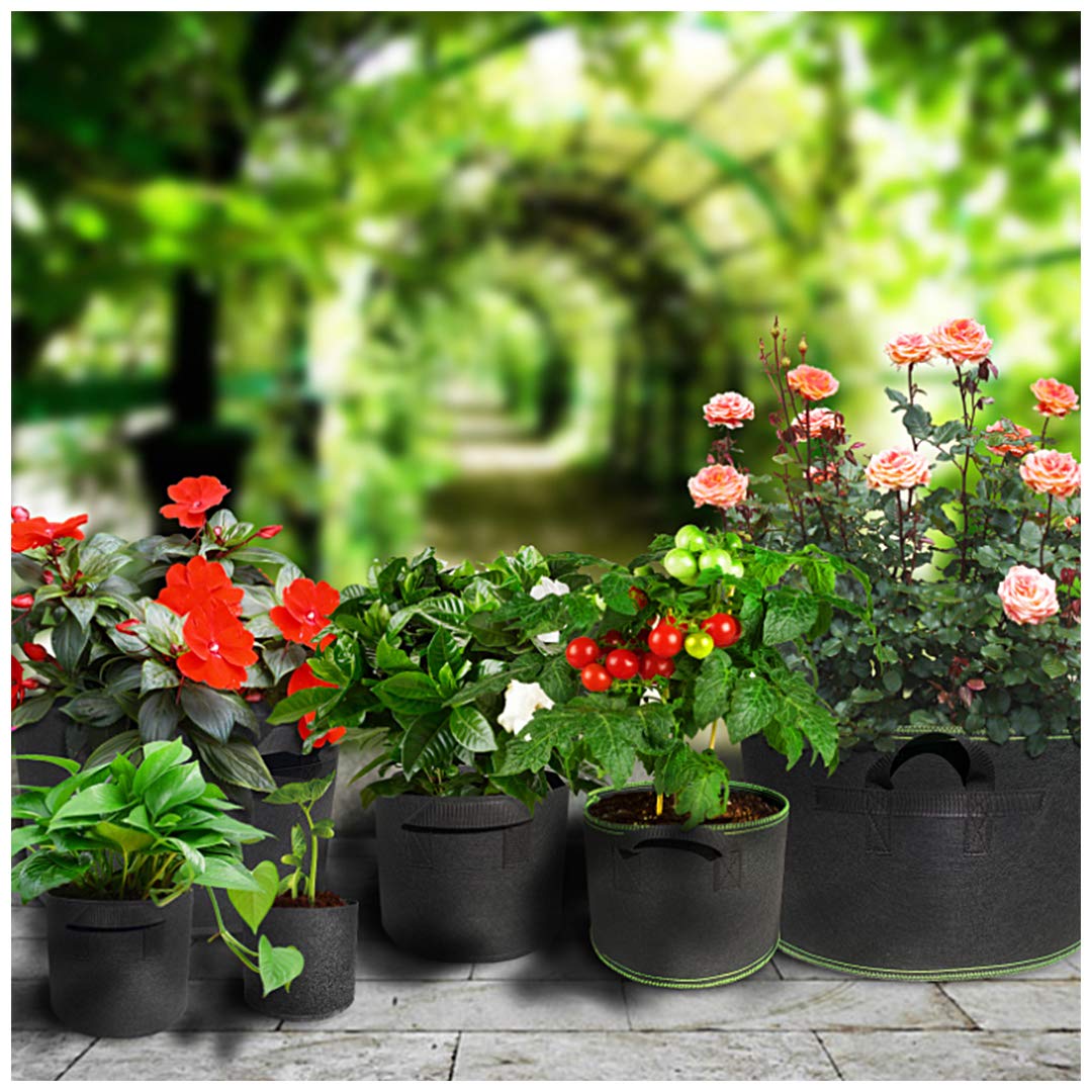 Segreto Bolsas de cultivo de 40 galones resistentes de tela no tejida con asas para jardín