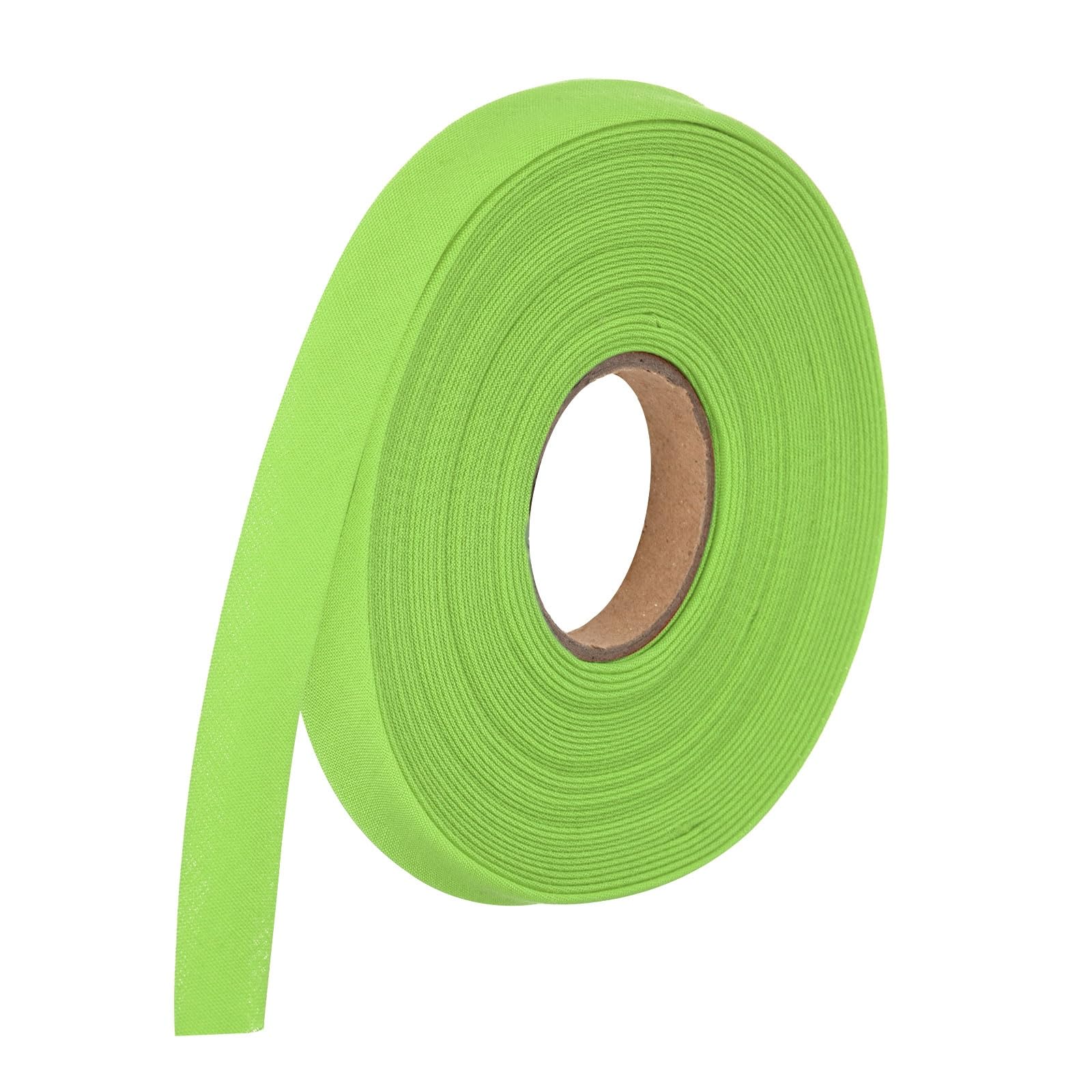 sourcing map 1 Inch Double Fold Bias Tape Polyester Continuous Bulk Bias Tape for Sewing, Seaming Quilting Hemming Binding Crafts (Fruit Green 6 Yards) โ image 1