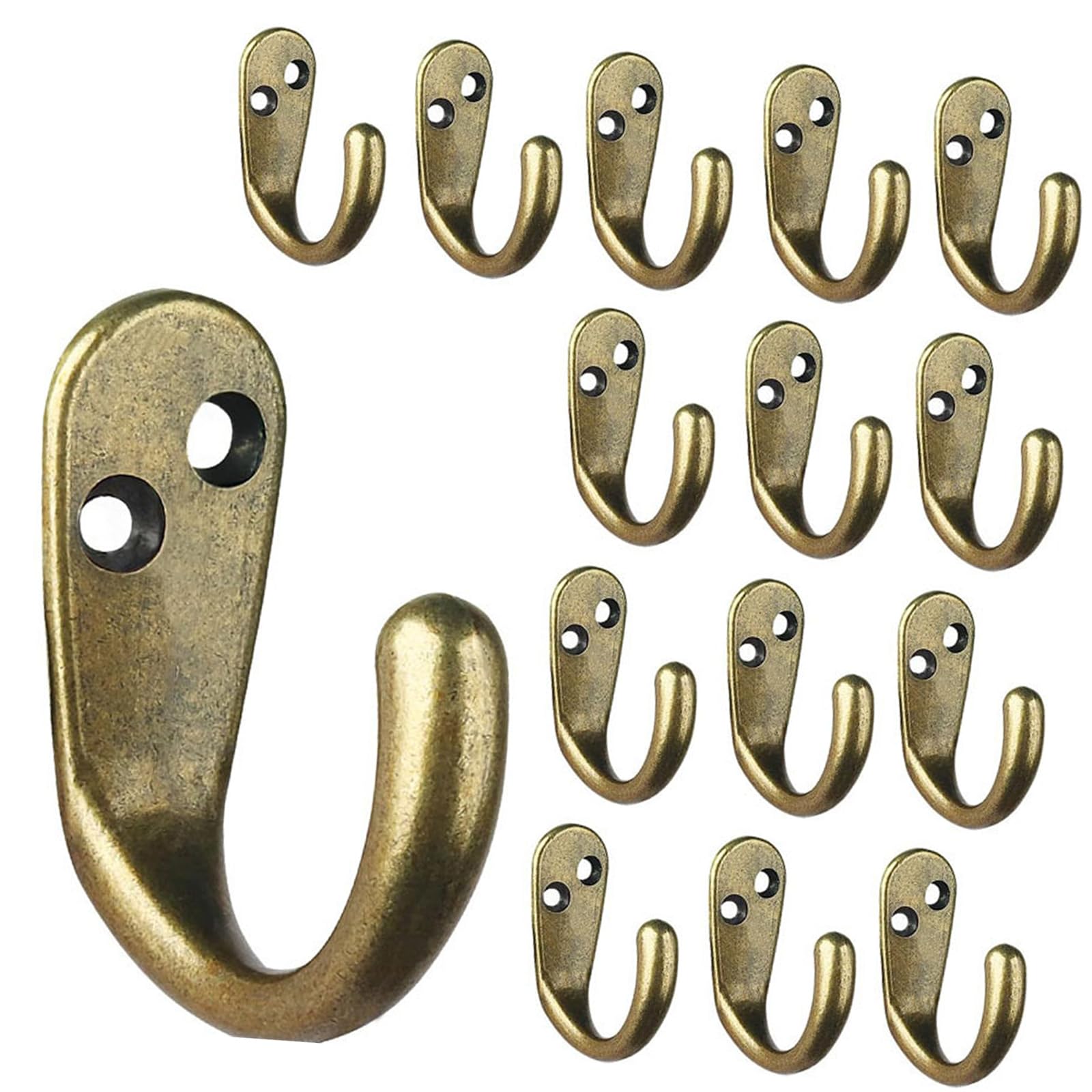 Yrohgkpn Gold Of 20 Kirsite Wall Hook Sturdy Waterproof Rustproof Ideal For Multipurpose Use In Any Room For Jackets Robes Bags Waterproof Hook