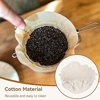 10Pcs Sifón de Café Filtro de Tela, Filtros de Café de Tela Reutilizables con Cordón Filtro de Repuesto para Cafetera Sifón3