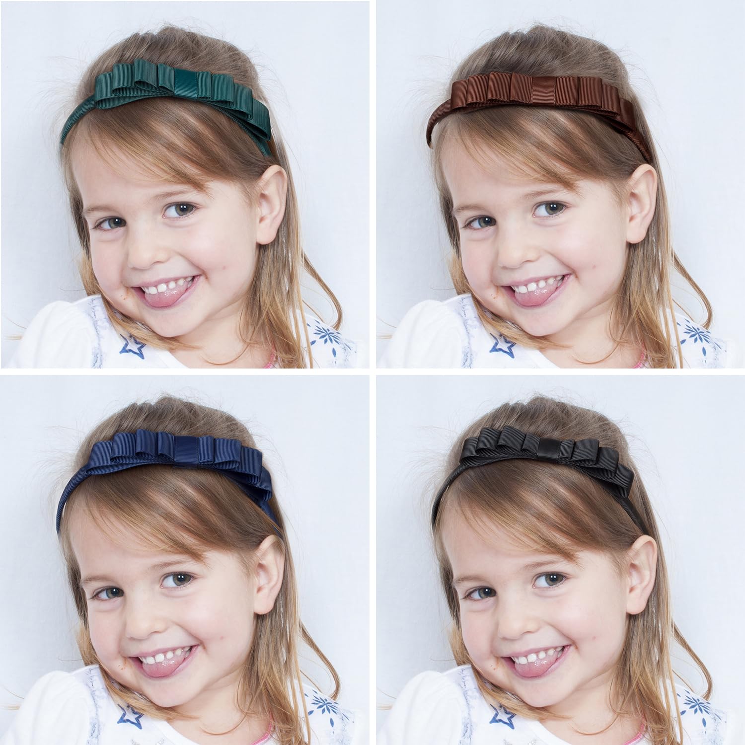 Navy Blue Toddler Headband Knotted Bow Headband for Girls image 2