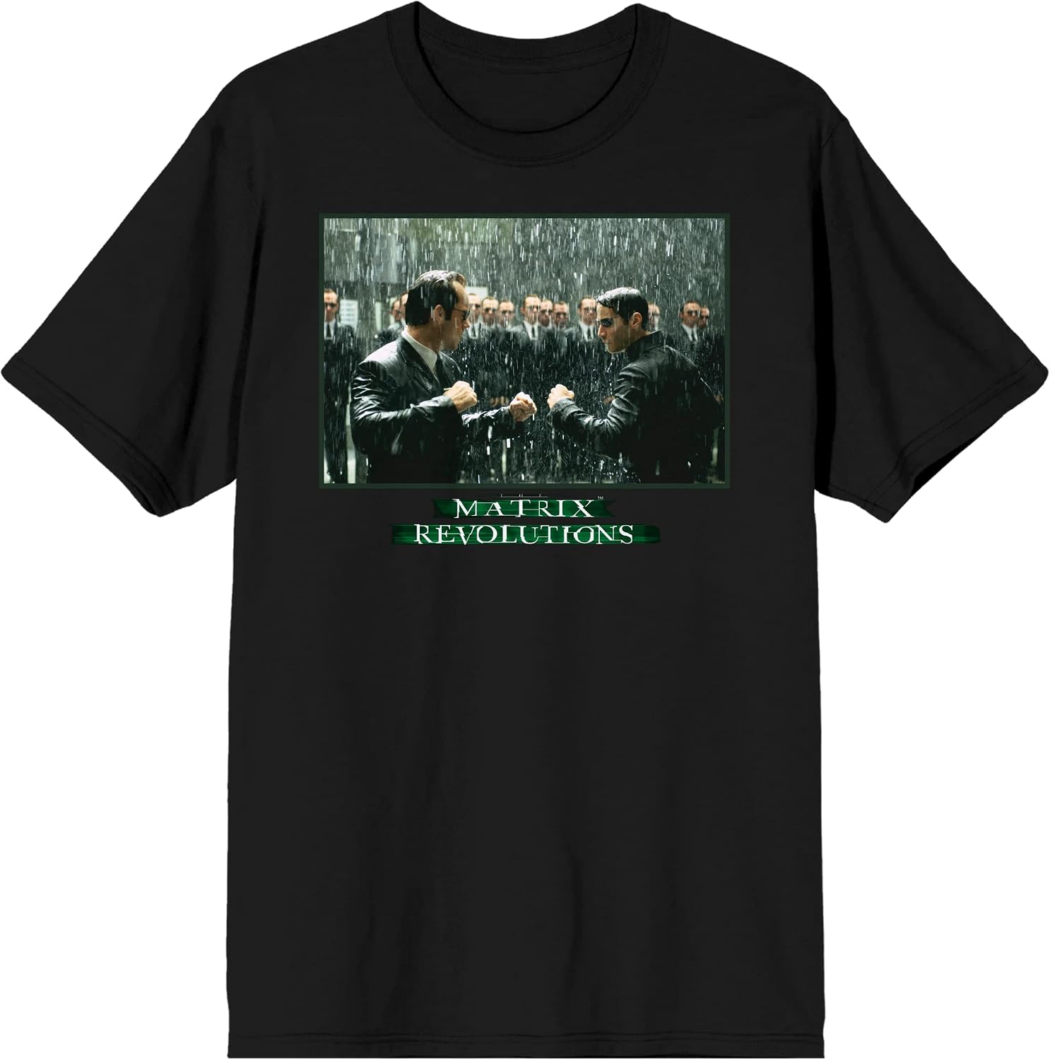 The Matrix Agent Brown and Smith Men's Black T-Shirt