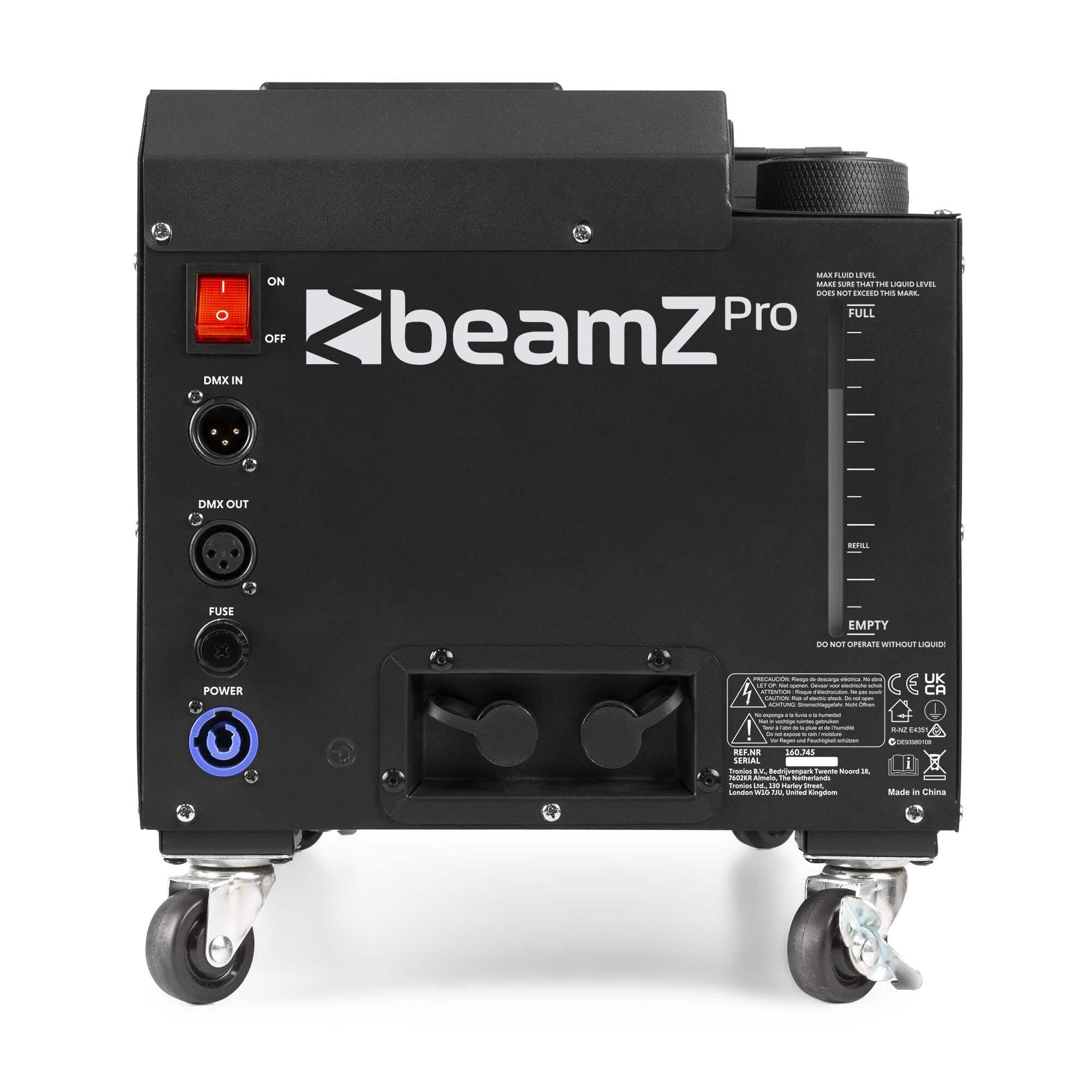 BeamZ Macchina per nebbia professionale LF1400 con tecnologia ad ultrasuoni, uscita 200 m³, con telecomando, macchina per fumo DMX, ideale per eventi, matrimoni e feste