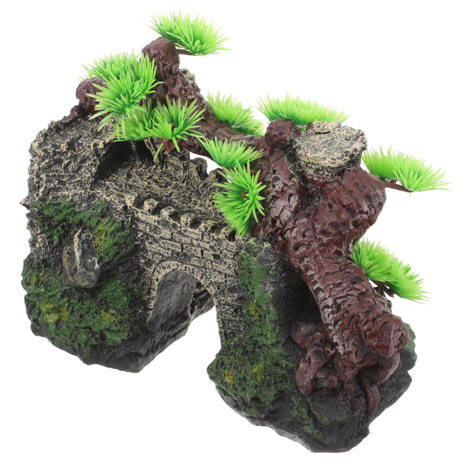 3 Pezzi Decorazioni del castello simulate arredamento dell'acquario Decorazioni per acquari impostore radice casa decorazione acquario arredamento decorativo dell'acquario resina