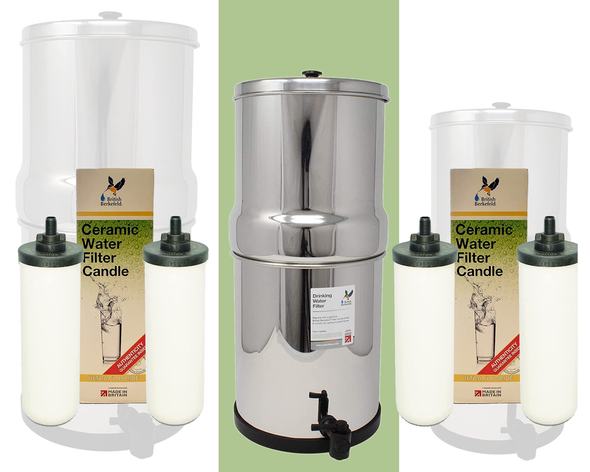 Buy British Berkefeld Gravity Water Filter System with 4 x Ultra