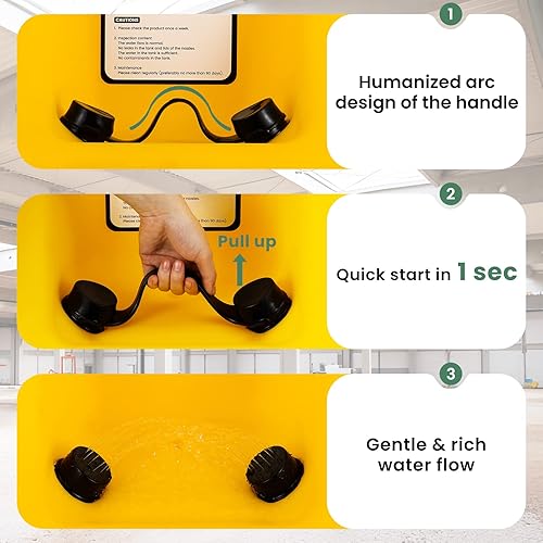 Miniatura 3 de Huanyu Estación de lavado de ojos portátil Estación de lavado de ojos de emergencia Estación de lavado de ojos de flujo por gravedad Montada en la