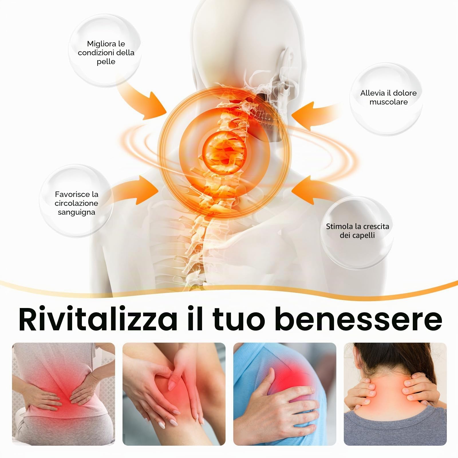 Lampada a Infrarossi 275W, Piantana con Luce Rossa Regolabile in Altezza e Temperatura 8-70°C Base 30cm per Terapia Muscolare