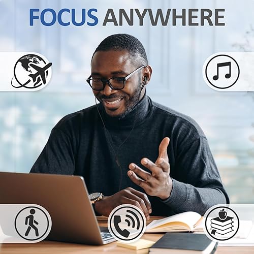 Miniatura 7 de LUDOS FEROX - Auriculares intraurales con cable, auriculares con micrófono, aislamiento de ruido con cable para auriculares Jack de 0.138 pulgadas