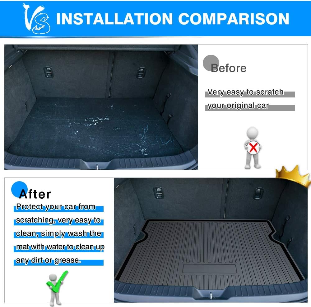 Get Cheap Price Mixsuper Custom Fit for Cargo Liner 2021 Mazda CX-30 2019 2020 2022 CX30 Accessories All Weather Trunk Mat Liner Rear Behind 2nd Row Trunk Floor Mat