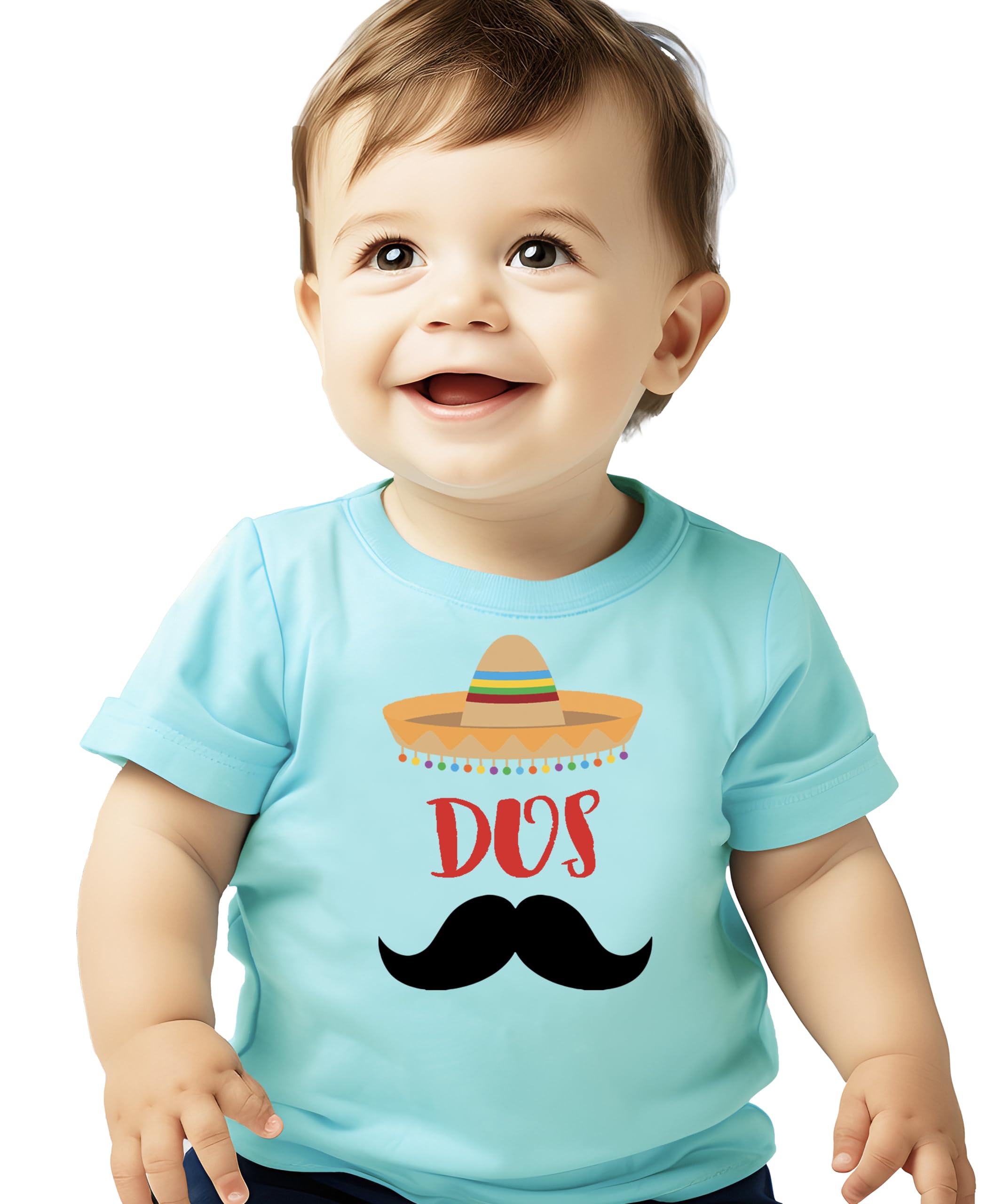 Dos Second Birthay Outfit for Toddler Boys Fiesta Shirt 2nd Bday Mustache T-Shirt Chill Shirt 4T