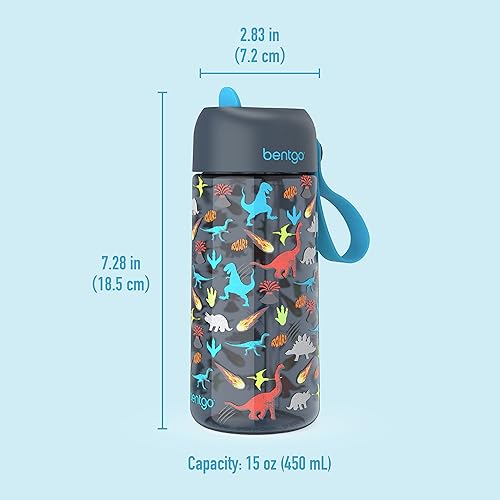 Miniatura 8 de Bentgo Juego de mochila 2 en 1 para niños y bolsa de almuerzo aislada para agua - Nuevo y mejorado 2023 (Dinosaurio), Azul, Bentgo Mochila para