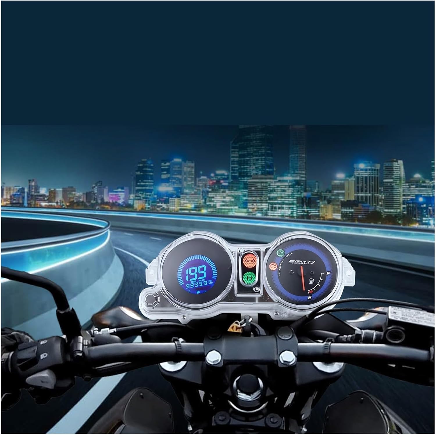 Speedometer Gauge Multi-Functions Motorcycle Tachometer Digital Dashboard Moto LED RPM Speedometer Mileage Meters for Titan 150 Universal