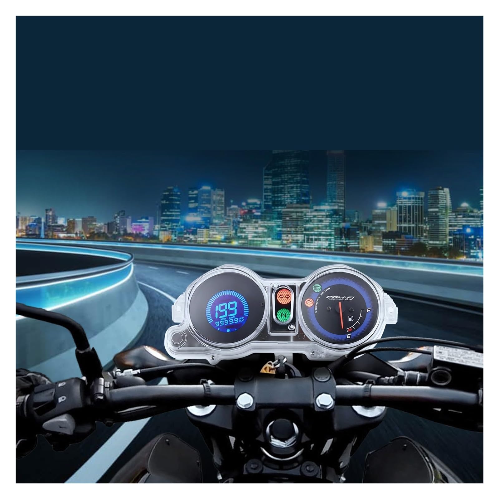Contachilometri Contagiri Per Moto Multifunzione Digitale Cruscotto Moto LED Contagiri Contachilometri Contachilometri Per TITAN 150 Universale