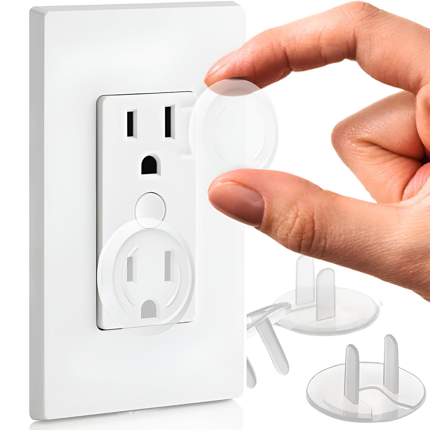Pack 50 Baby Proof Outlet Covers Clear Wall Plug Covers