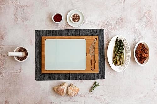Miniatura 2 de PICNIC TIME NCAA Unisex-Adult NCAA Icon Glass Top Cutting Board & Knife Set