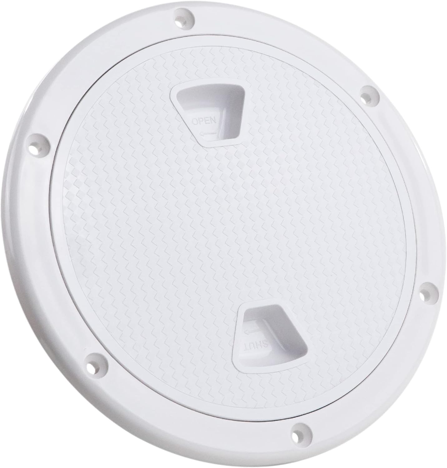 Five Oceans Boat Hatch, Marine Access Hatch, Round Inspection Deck Plate Hatch with Detachable Cover, Non-Slip, UV Resistant ABS White Plastic, 4", 6", 8" Multiple Sizes, Premium Series
