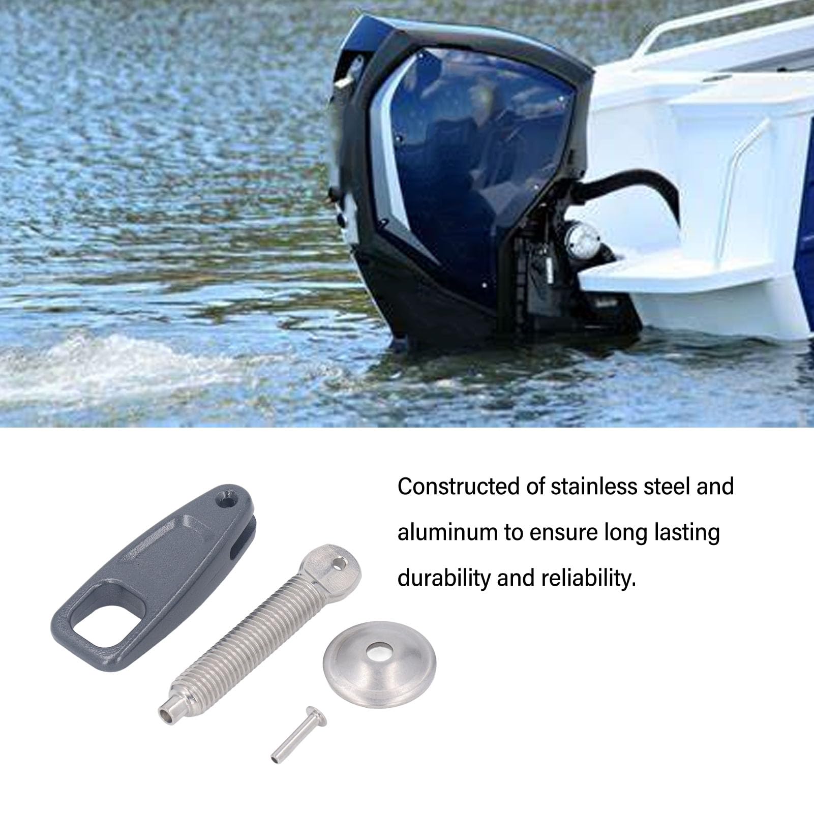 Außenbordmotor-Spiegelklemmen-Schraube und Griffbaugruppe, 663 43118 648 43114 01 Spiegelklemmen-Aluminium-Außenbordmotor-Ersatzteilset für 15 PS, 30 PS, 40 PS Außenbordmotor