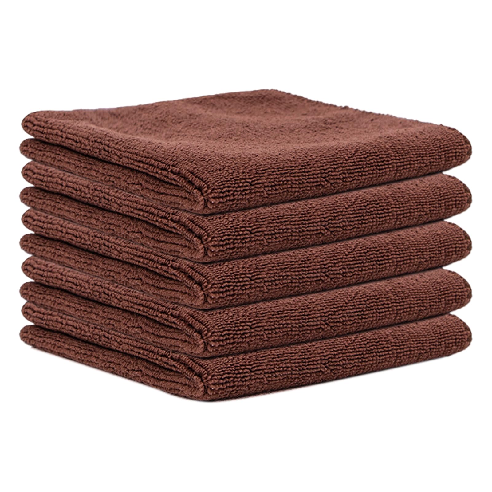 Qinlenyan Cleaning Rags Durable Microfiber Clothes 5pcs 30x30cm Large Microfiber Cleaning Clothes Highly Absorbent Reusable Kitchen Towels Set Brown 30 * 30cm