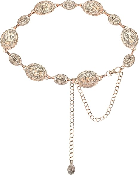 NEOREAL Metal Waist Chain Retro Fashion Body Belly Belt Gold Silver Belts Jewelry Accessories for Women Girls