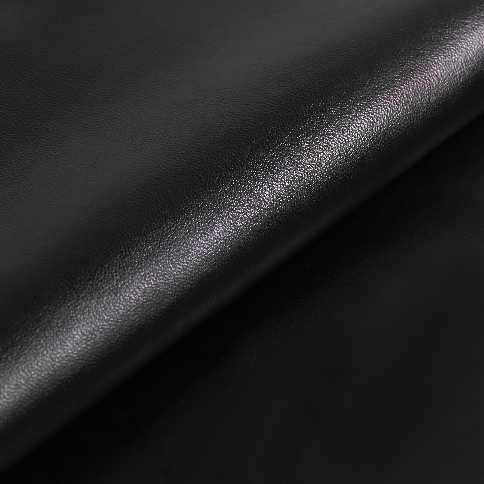 36" Lx54 W Black Vinyl Fabric Waterproof Leather Fabric PU Faux Leather Durable Upholstery Leather Anti-UV for Outdoor,Automotive,Boat,Furniture,DIY
