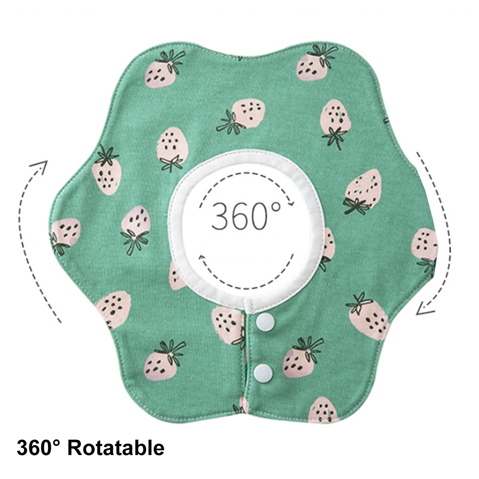 8 Pack Baby Bandana Dribble Bibs Drool Bibs Cotton Baby Bandana Drool Newborn Bib 360° Rotating Neck Babys Bandana Bib with Adjustable Snaps Super Soft and Absorbent for Infant Teething 0-36 Months - Image 3
