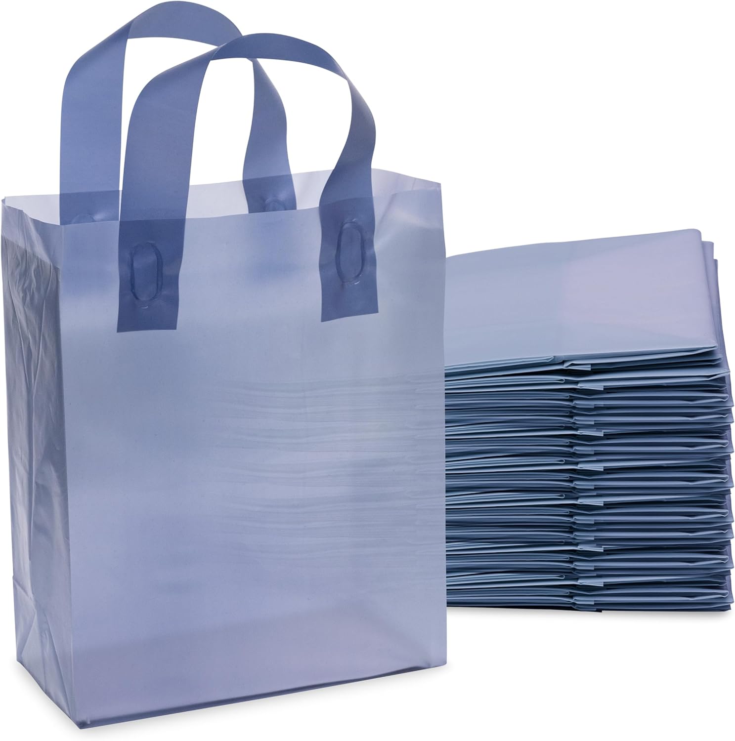Prime Line Packaging 8x4x10 100 Pack Blue Gift Bags