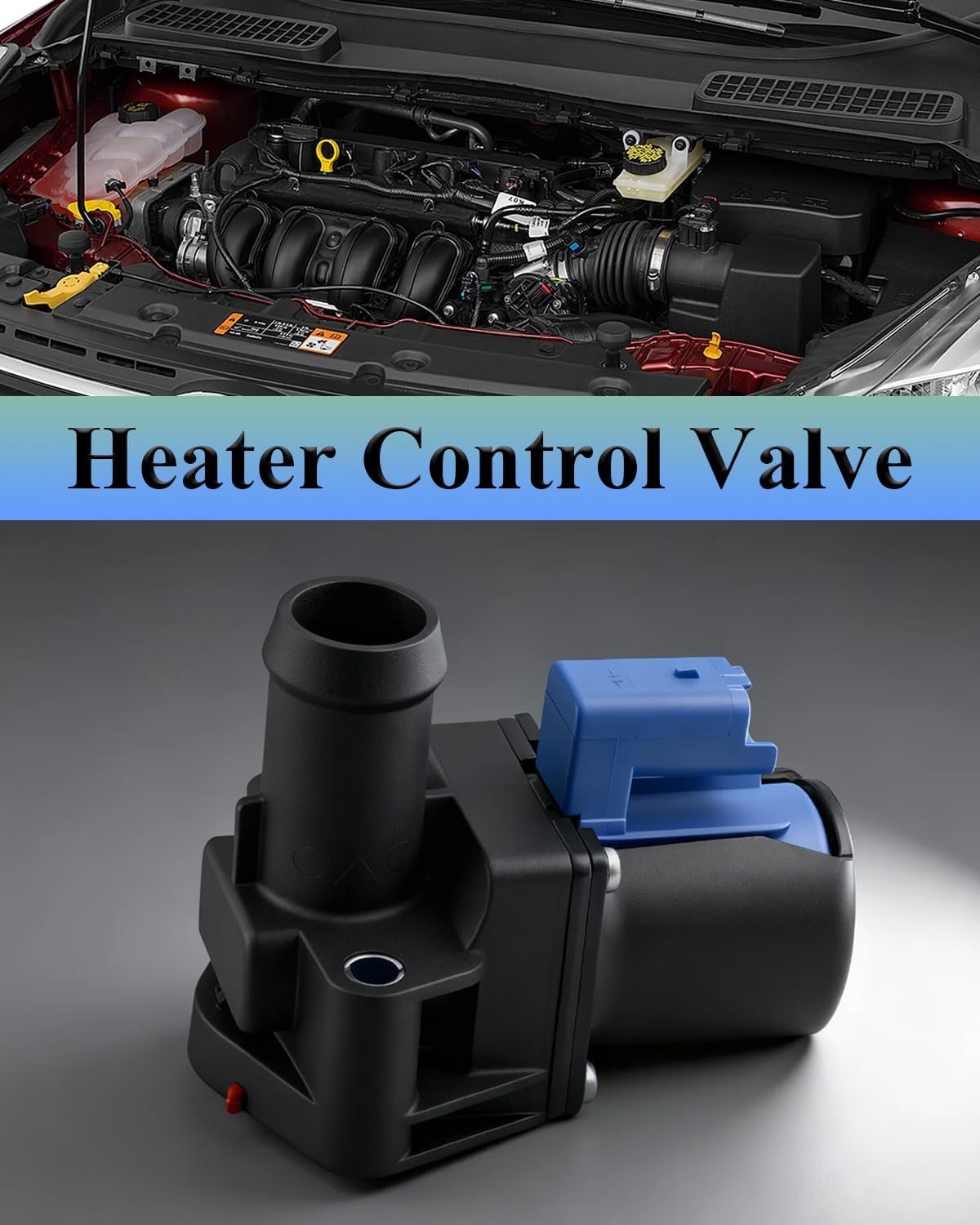 BM5Z18495A Heater Control Valve Fits for Escape 13-16, Fiesta 14-18, Fusion 13-14, Transit Connect 14-16, Replace OE# BM5Z18495C BM5Z18495B YG-780 YG-434 YG-752 902-055