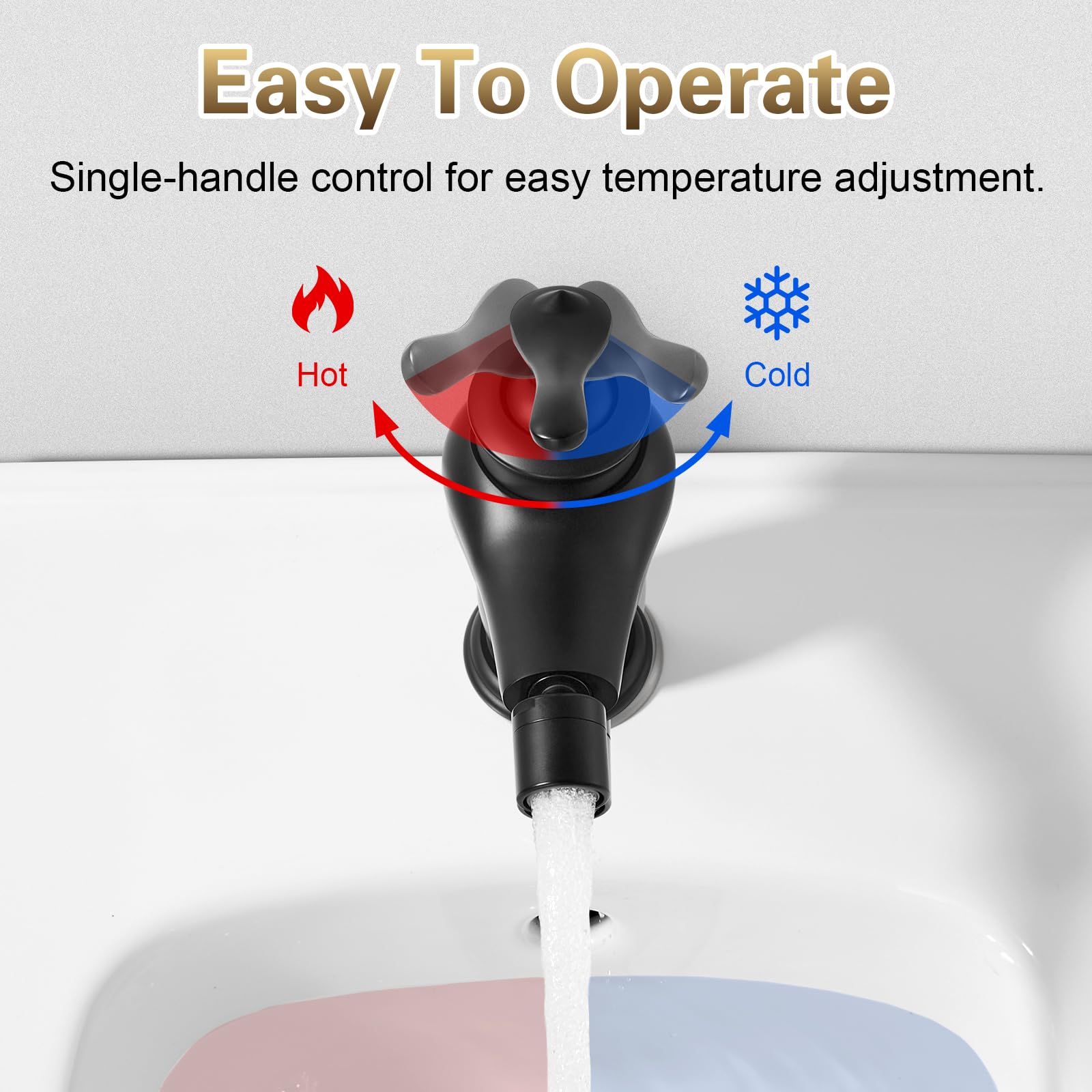 Rubinetto Bidet Nero, Rubinetto Bagno Lavabo Monocomando, Miscelatore Bidet con Beccuccio Girevole, Connessione Standard G3/8