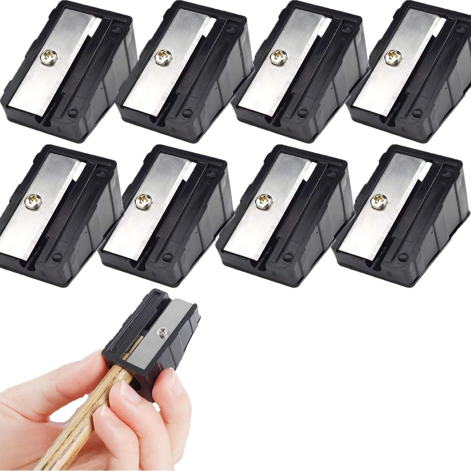 8 Pieces Cue Tip Shaper, Billiard Pencil Sharpener, Billiards Pool Cue Tip Shaper, Snooker Cue Tip Shaper,Snooker Tip Shaper, Conveniently Sharpener For Sharpening Cue Tip, For Billiard Cues(Black)